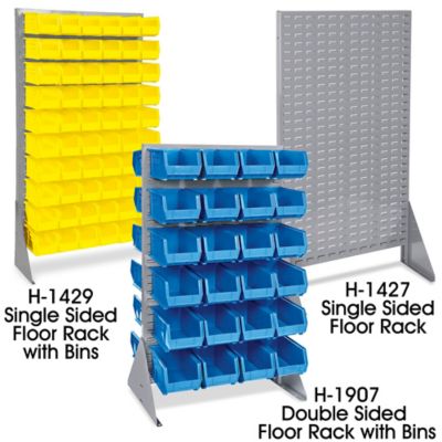 Wire Stackable Bin Organizer with White Bins H-9882W - Uline