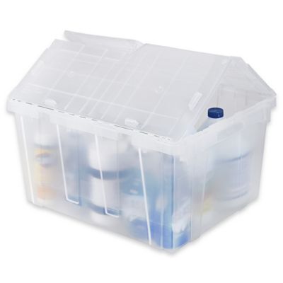 Plastic Boxes - 4 5/8 x 3 1/2 x 1 1/4, Clear - ULINE - Carton of 84 - S-6278