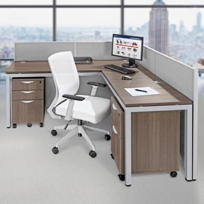 Single Row Downtown Privacy Workstations in Stock - ULINE.ca