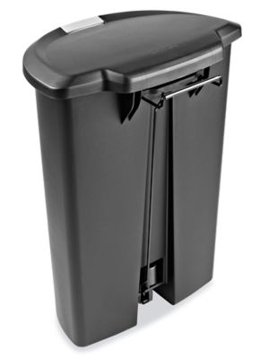 simplehuman® Slim Step-On Trash Can - 12 Gallon, Stainless Steel H-9187SIL  - Uline