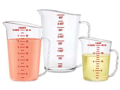 Rubbermaid Commercial Products Plastic Liquid Measuring Cups