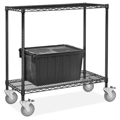 Uline Flat Shelf Utility Cart with Pneumatic Wheels - 44 x 25 x 37 H-4146  - Uline