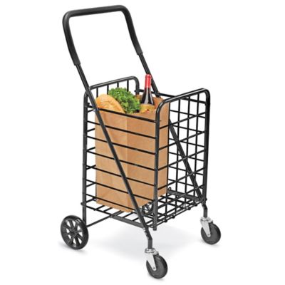 Carrito de compras plegable, Acero, Negro, L