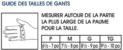 Taille pour les gants