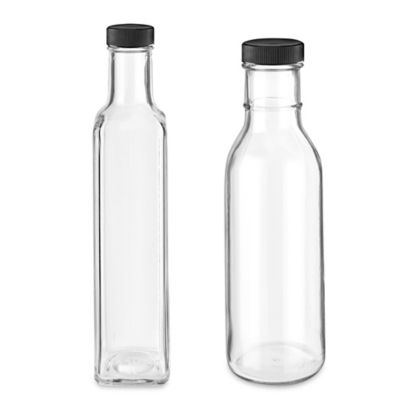Glass Sauce Bottles - Ring Neck, 12 oz S-24560 - Uline
