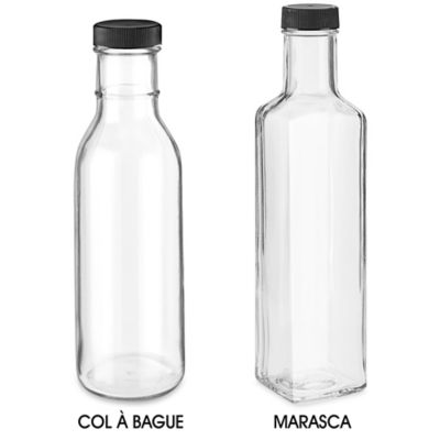 Bouteilles à sauce en verre