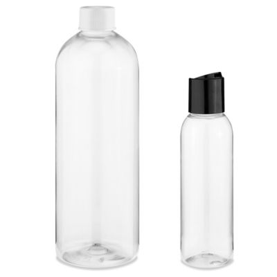 Clear Boston Round Glass Bottles - 8 oz S-23397 - Uline