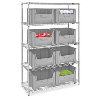 Plastic Parts Cabinet - 44 Drawer, 20 x 7 x 16, Red H-5579R - Uline