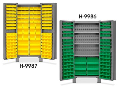 Strong Hold Bin Storage Cabinet with Shelves - Trammell Equipment Company