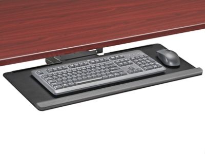 Bandeja de teclado para debajo del escritorio, cajón de teclado para  escritorio de esquina y escritorio de borde recto, plataformas de teclado