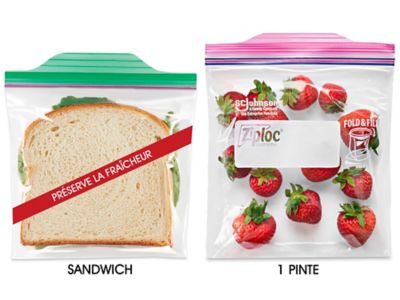 Ziploc® Sacs d'entreposage en stock ULINE.ca