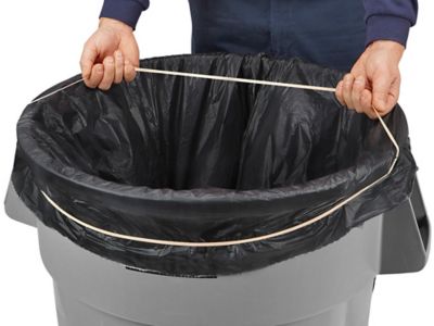 32-55 Gallon BAND IT Premium Elastic Trash Bag Can Loop - UnoClean