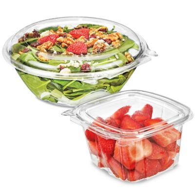 Tamper Tek 5.9 x 4.5 x 2.4 inch Rectangle Take Out Containers, 100 Durable Sandwich To-Go Containers - Tamper-Evident, Freezable, Clear Plastic