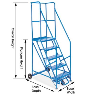 Rolling Ladder, Steel Rolling Ladders in Stock 