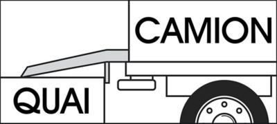 Quai, camion et plaque de liaison