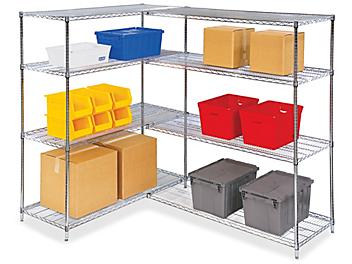 Chrome Wire Shelving Add-On Unit - 42 x 24"