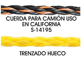 Cuerda de Polipropileno Torcido - 1 x 600', Amarilla S-17658Y - Uline