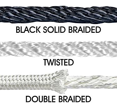 Cuerda de Nylon Trenzado Sólido - 1/2 x 500', Negra S-21190 - Uline