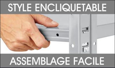 Style encliquetable, montage facile