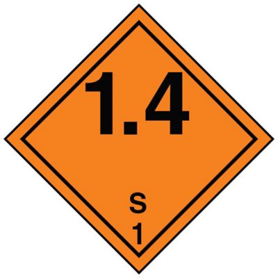 Étiquettes adhésives T.M.D., danger de classe 1