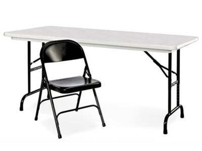 Mesa Plegable Económica - 96 x 30, Blanca H-2751FOL-W - Uline