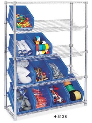 STACKABLE SHELF BIN WIRE SHELVING SYSTEMS - 12 x 36 x 74