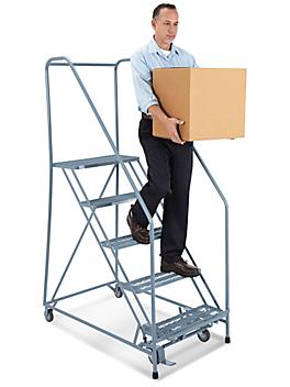 5 Step Safety Angle Rolling Ladder - Unassembled