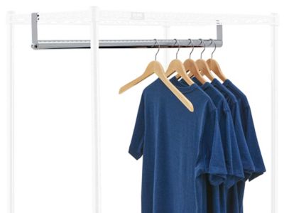 Wire Shelving Hanging Bars, Chrome Hanging Bars in Stock - ULINE