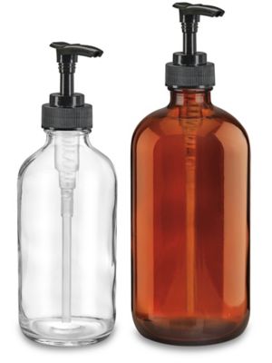 Bouteilles à pompe en verre