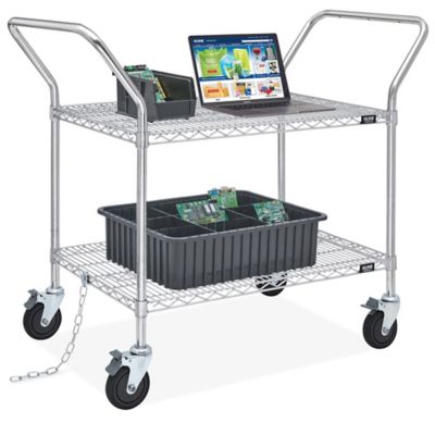 ULINE Heavy-Duty Wire Cart  Used office furniture in Minneapolis