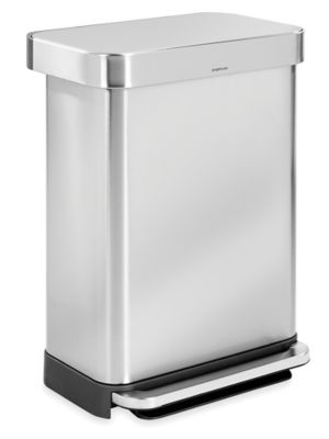 simplehuman<sup><small>MD</small></sup> – Poubelle à pédale en acier inoxydable – Format géant