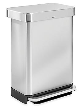 Jumbo Step-On Stainless Steel Trash Can