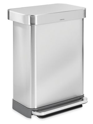 Jumbo Step-On Stainless Steel Trash Can