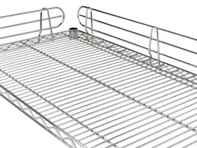 Rebords pour rayonnage en fil d'acier inoxydable