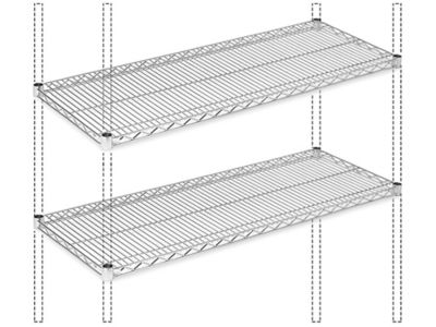 Stainless Steel Wire Shelving Additional Shelves in Stock - ULINE