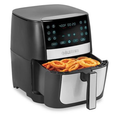 Gourmia 8 Qt Digital Air Fryer with 12-One Touch Presets, Stainless Steel,  Black, 13 in, New