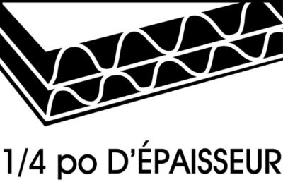 Boîte à paroi double : 1/4 po d'épaisseur