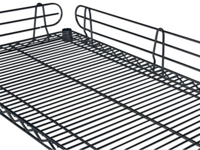 Rebords latéraux et arrière pour rayonnage en fil de métal