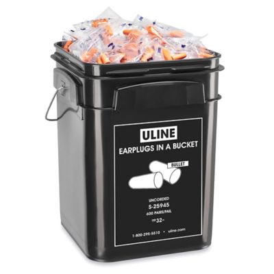 Uline – Seau de bouchons d'oreilles