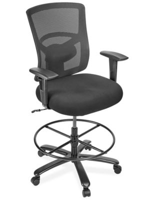 Tabouret de travail en maille pour tailles fortes et élancées