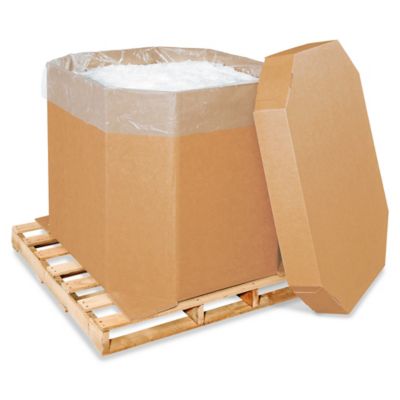 Partners Brand Triple Wall Octagon Bulk Bins 36 H x 38 W x 46 D Kraft Pack  Of 5 - Office Depot