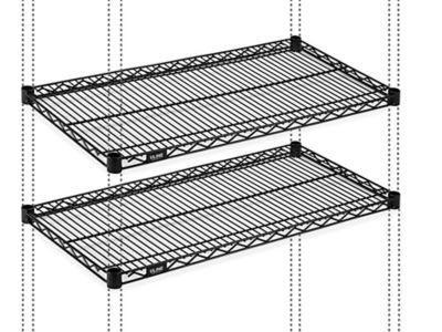 Tablettes supplémentaires pour rayonnage en fil de métal – Noir