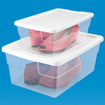 Plastic Shoe Boxes, Clear Shoe Boxes in Stock - ULINE