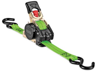 Uline Hi-Vis Retractable Ratchet Tie Downs