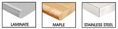 Laminate, Maple and Stainless Steel