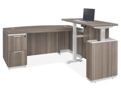 Downtown – Bureaux de direction en L avec retour à hauteur réglable