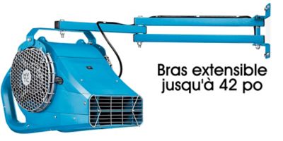 Le bras s'étend jusqu'à 42 po.