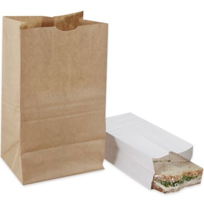 Kraft Paper Shopping Bags - 14 x 10 x 15 1/2, Take Out S-9661 - Uline