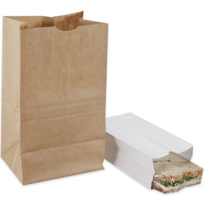 Kraft Paper Shopping Bags - 5 1/2 x 3 1/4 x 8 3/8, Rose S-7636 - Uline