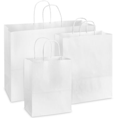 White gift deals bags with handles